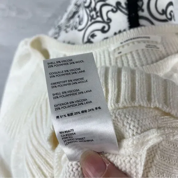 Anthropologie Belle Flutter Sleeve Wool Blend Sweater - Picture 11 of 12